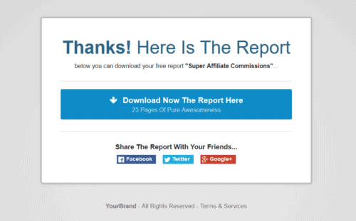 ClickFunnels Thank you Page Example