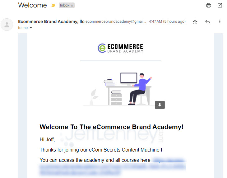 The Content Machine Welcome Email