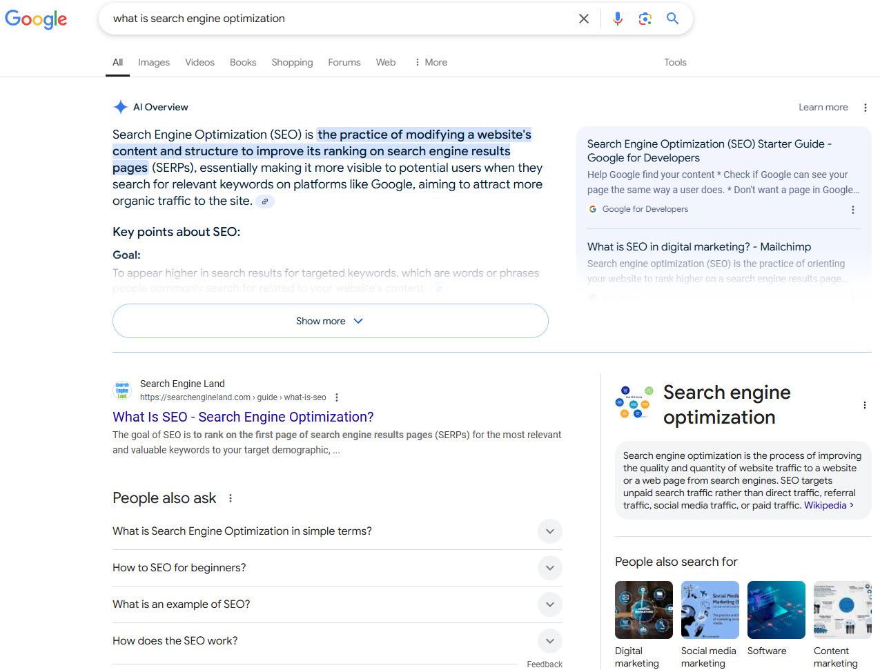 Generative Search Results
