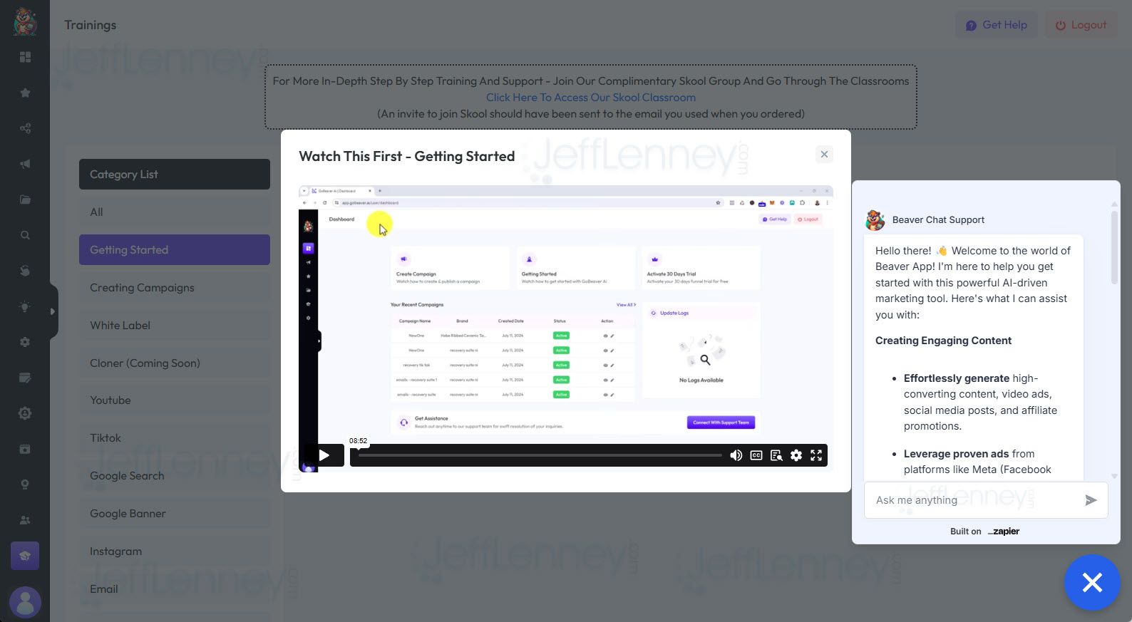 Go Beaver AI Members Area