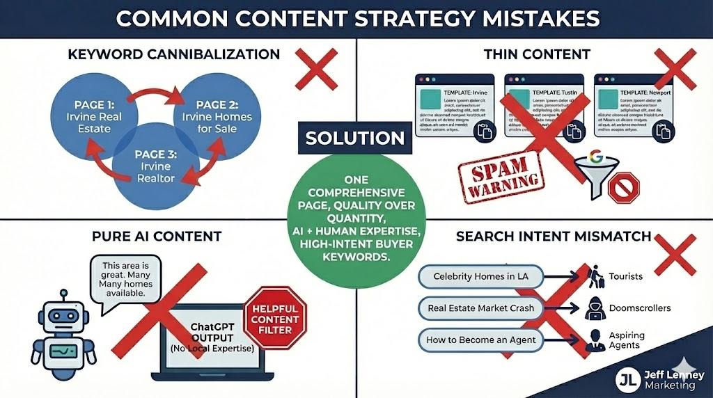 Content strategy mistakes real estate agents make with SEO"