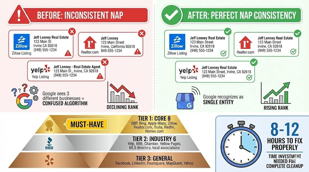 NAP consistency and local citations for real estate SEO