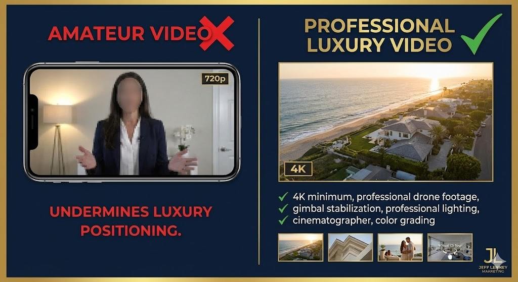 Luxury real estate video production quality standards and requirements