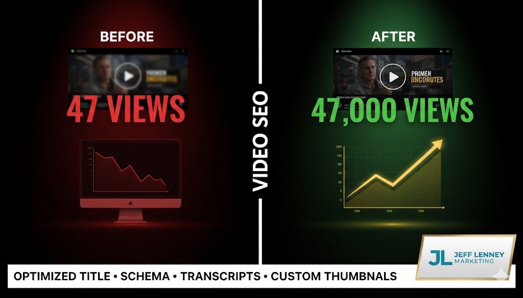 Real estate video SEO optimization showing YouTube ranking factors