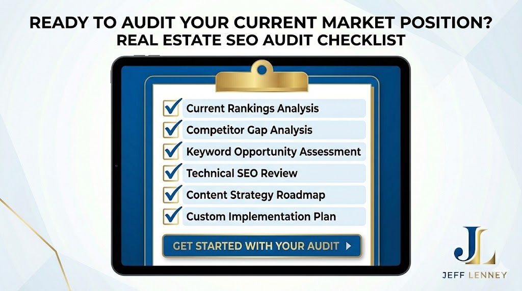 Real estate SEO audit checklist call-to-action for market position analysis
