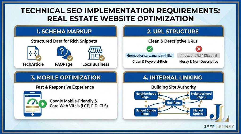 Technical SEO implementation checklist for real estate website optimization