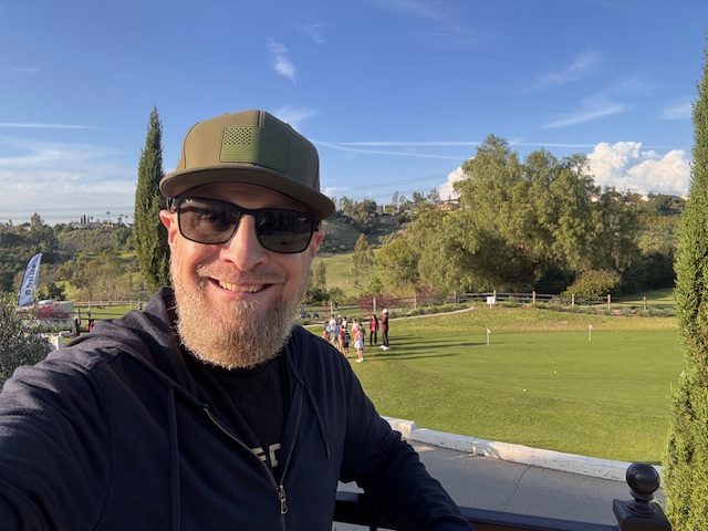 Jeff Lenney discussing real estate SEO strategies at Anaheim Hills Golf Course, Orange County