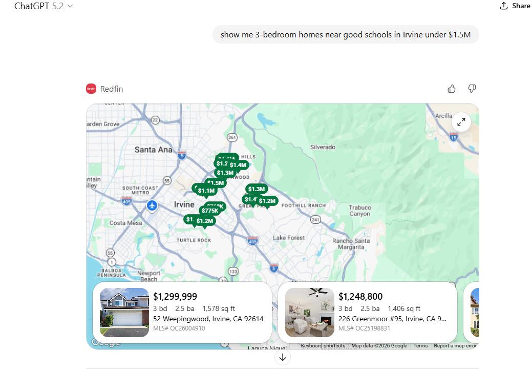 Redfin ChatGPT App