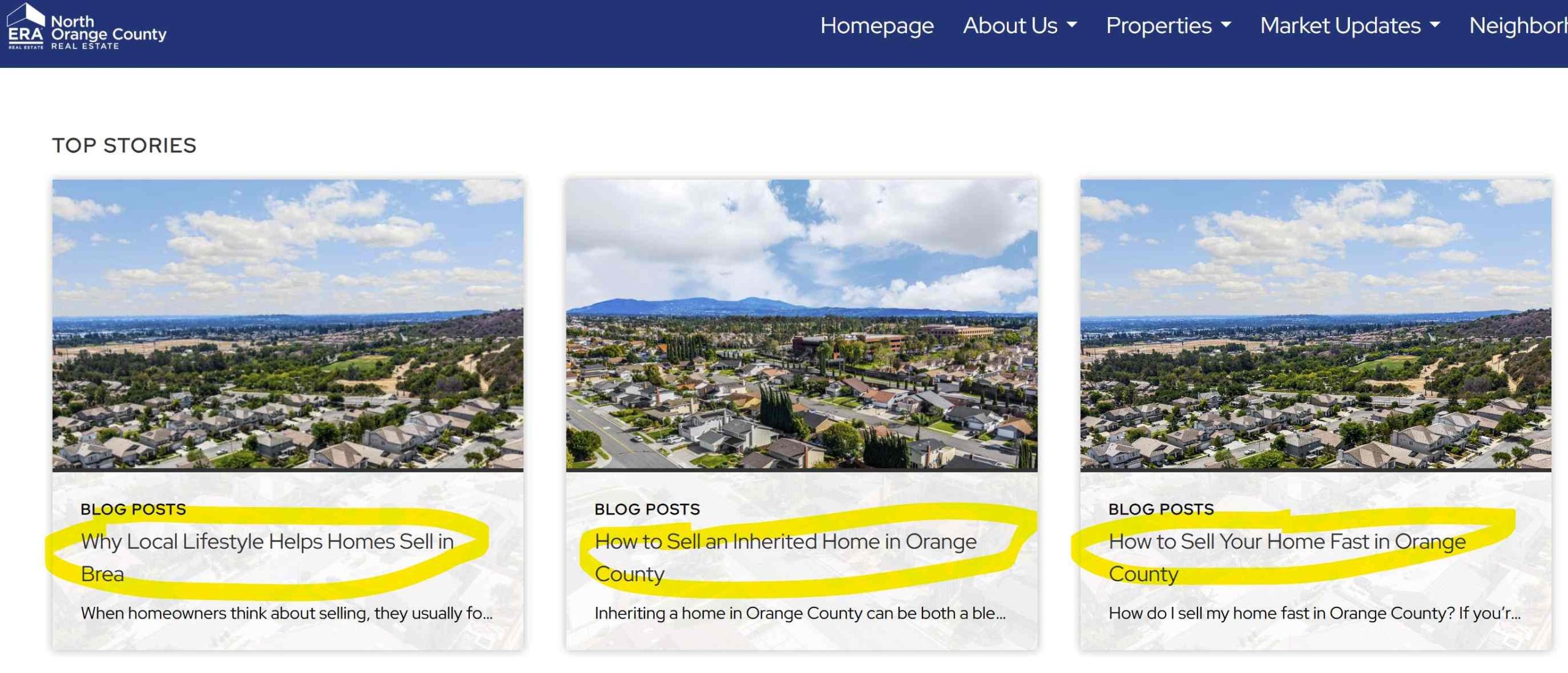 Screenshot of darrylandjj.com blog page showing the three posts